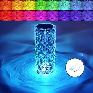 Rose Diamond LED Touch Crystal Lamp 16 Colors